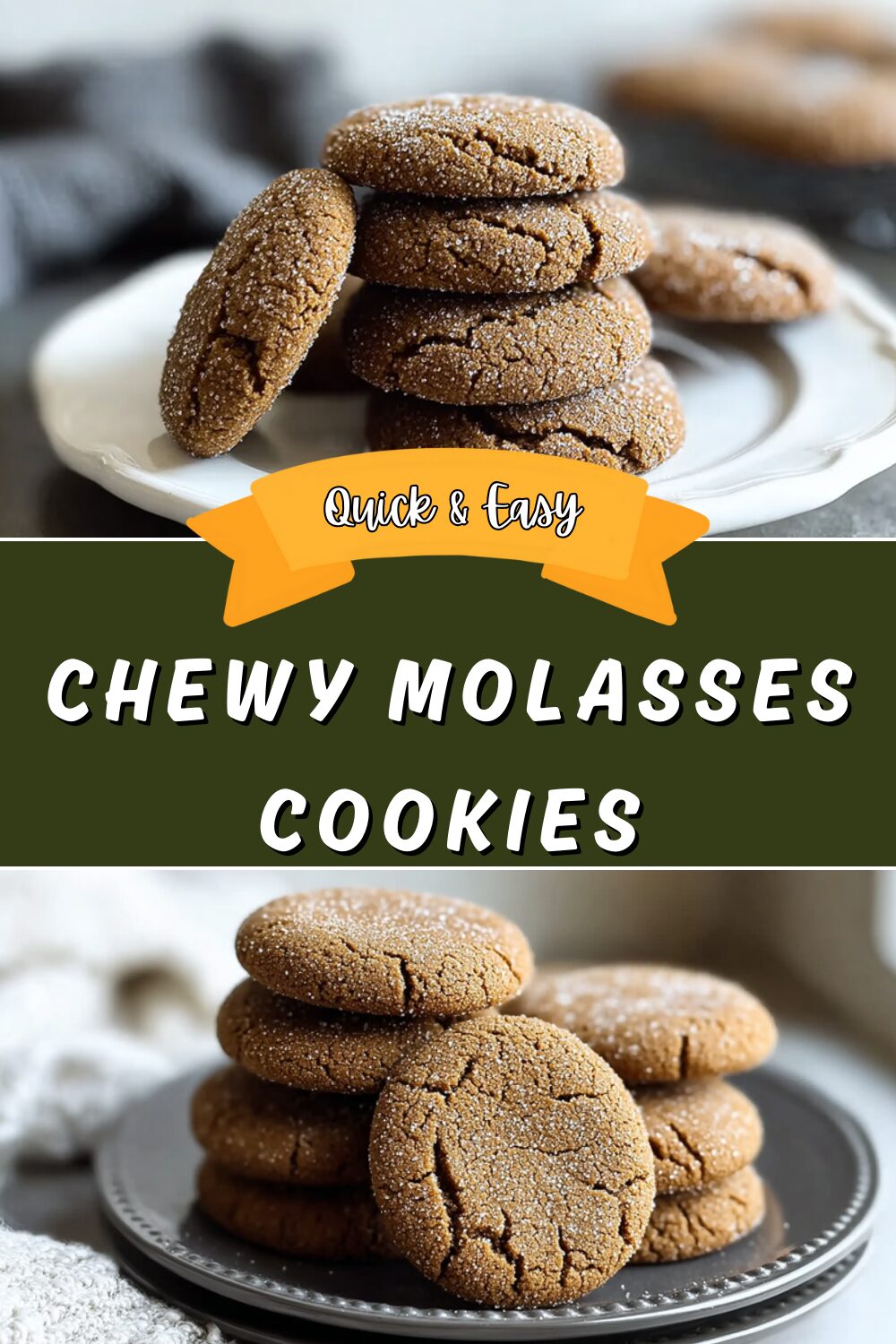 Chewy Molasses Cookies