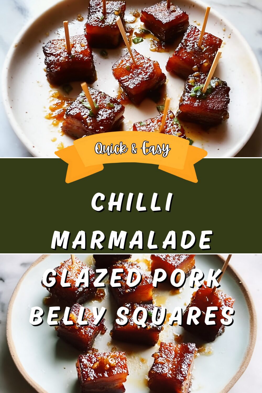 Chilli Marmalade Glazed Pork Belly Squares