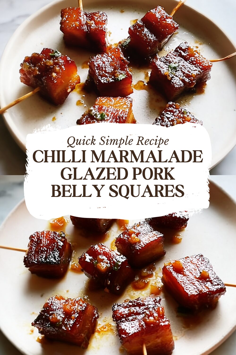 Chilli Marmalade Glazed Pork Belly Squares