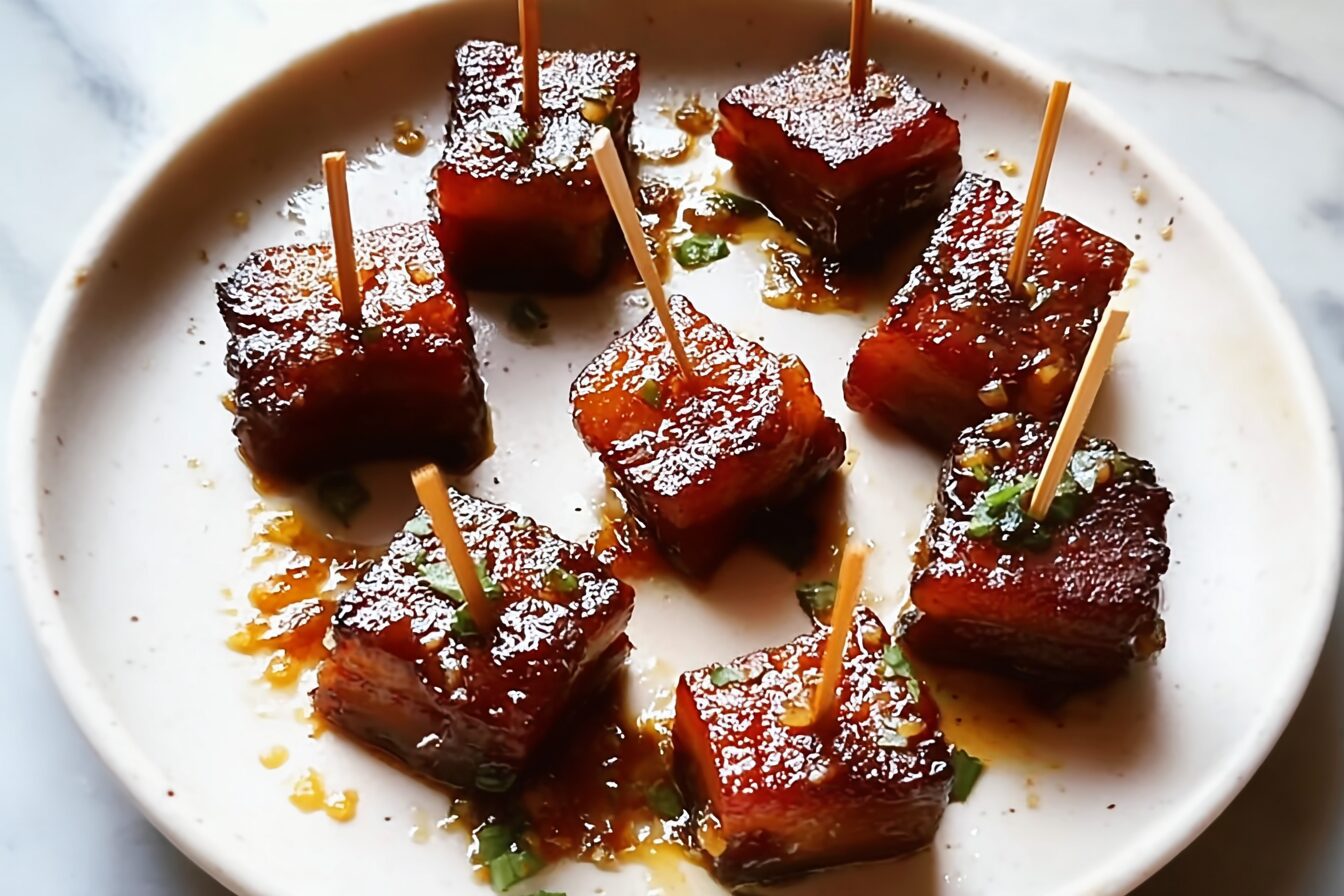 Chilli Marmalade Glazed Pork Belly Squares