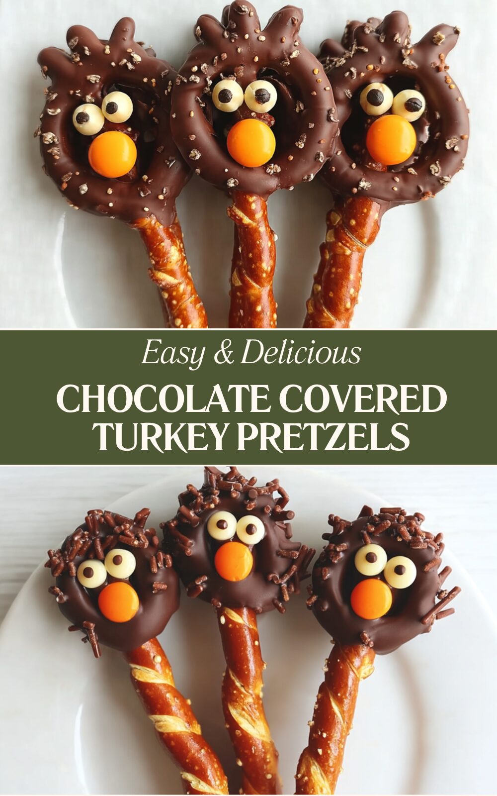 Chocolate Covered Turkey Pretzels