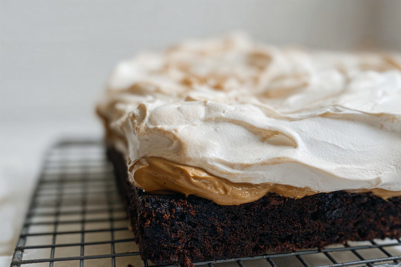Chocolate Peanut Butter Marshmallow Cake