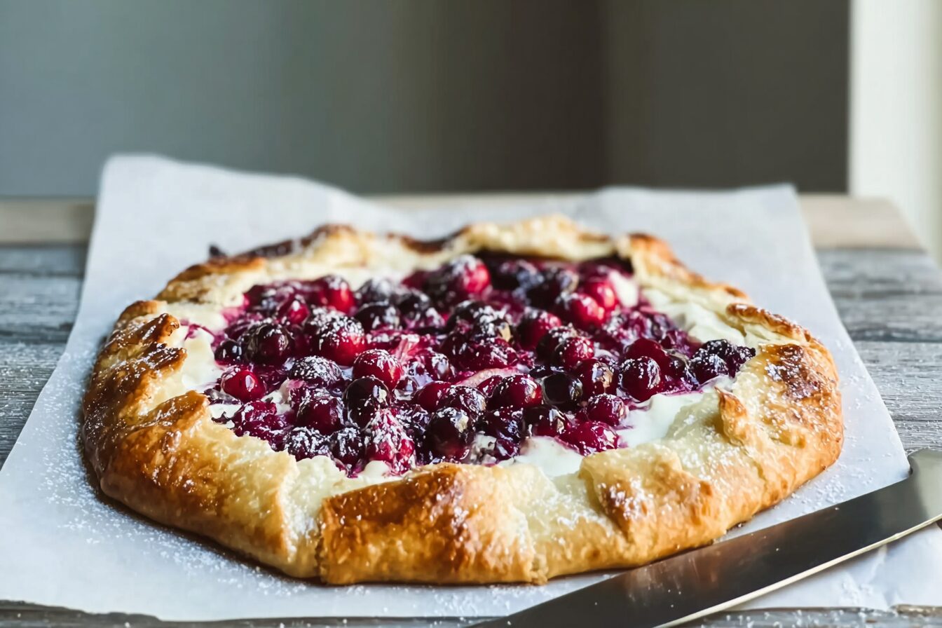 Cranberry Cheesecake Galette