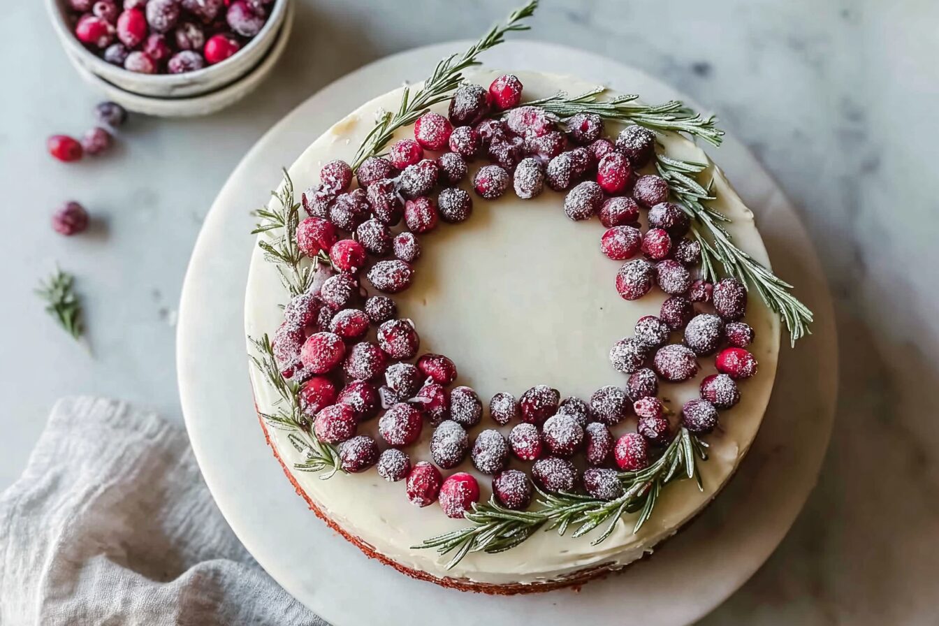 Cranberry Wreath Cake