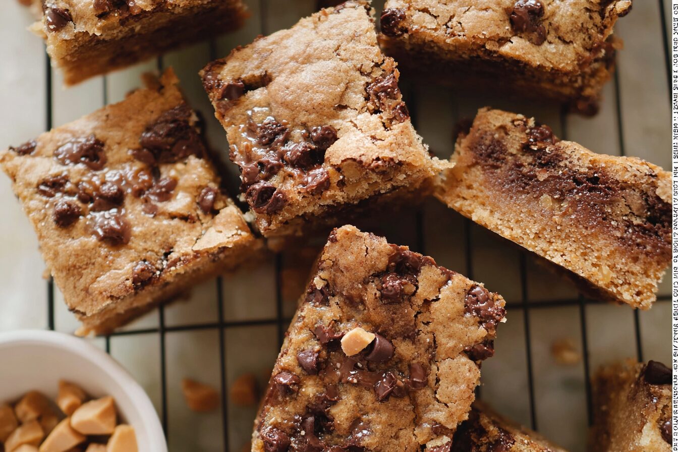 Dark Chocolate Toffee Blondies