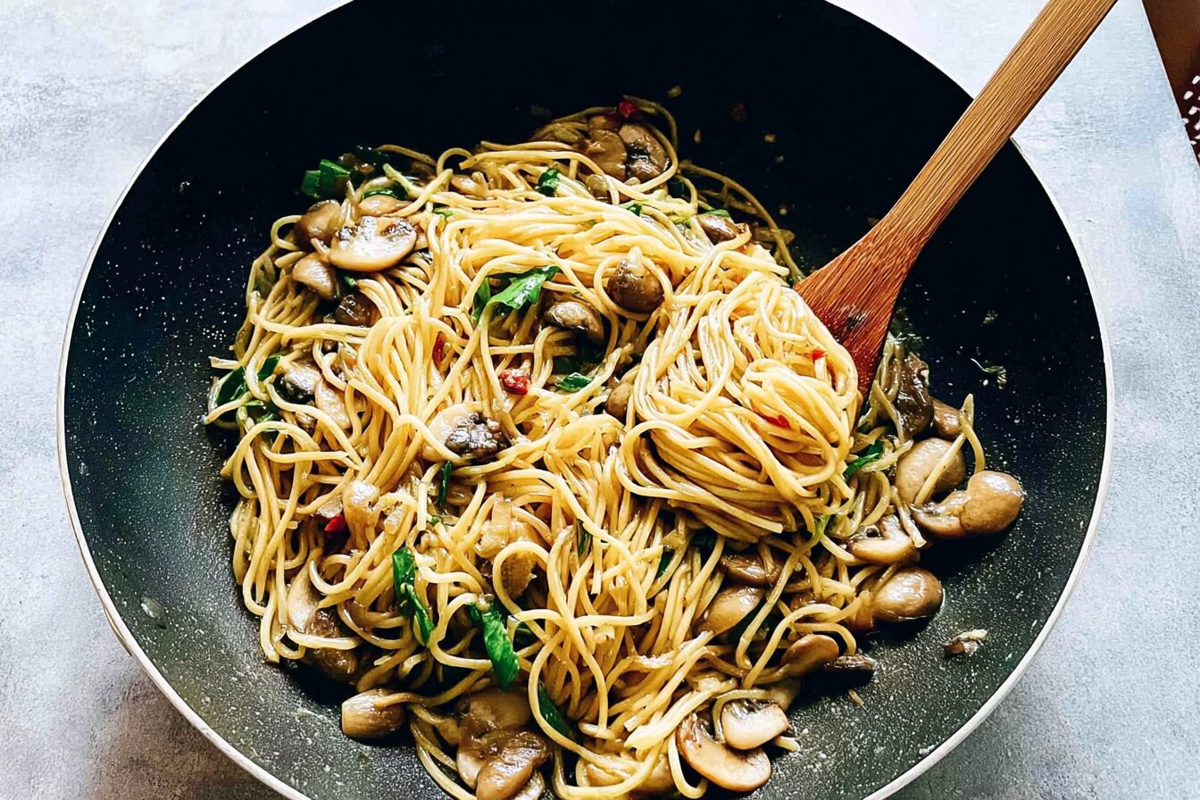 Garlic Mushroom Noodles