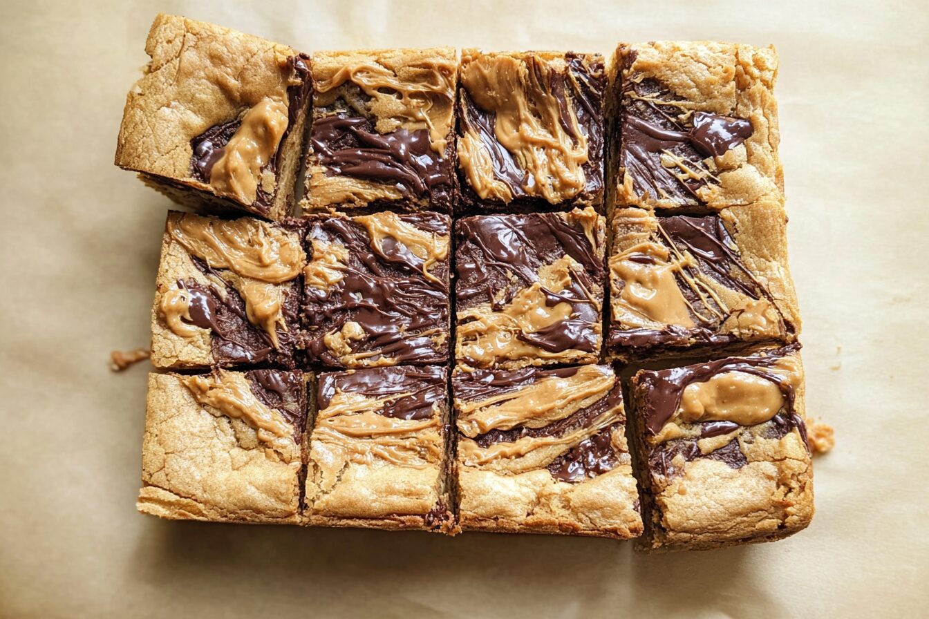 Peanut Butter Nutella Blondies
