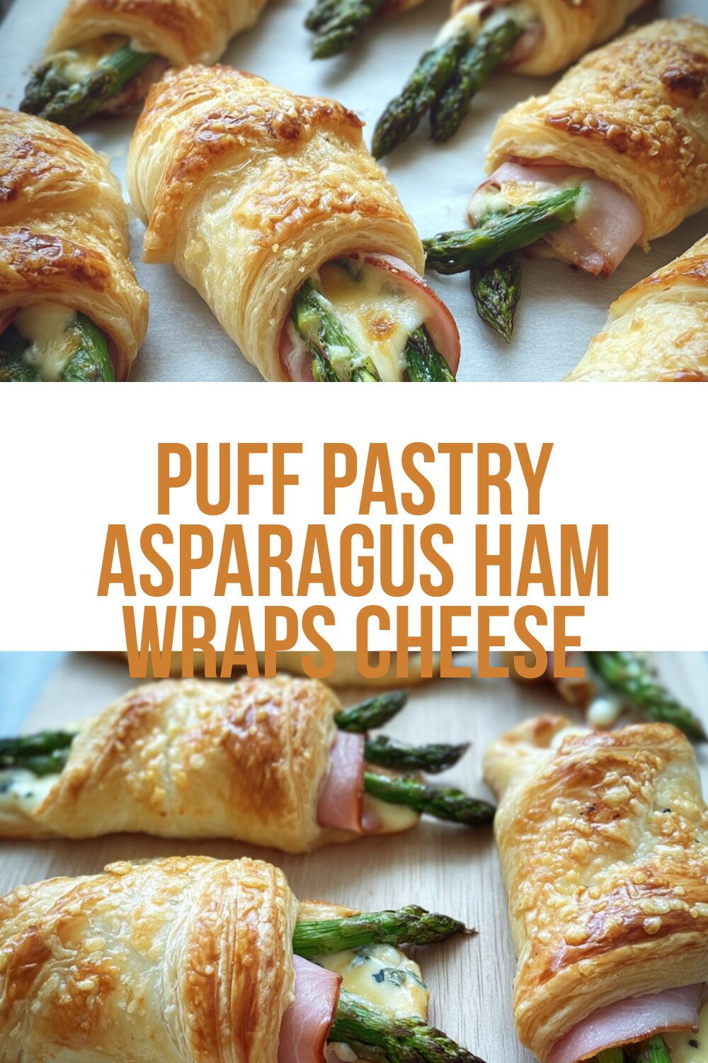 Puff Pastry Asparagus Ham Wraps Cheese