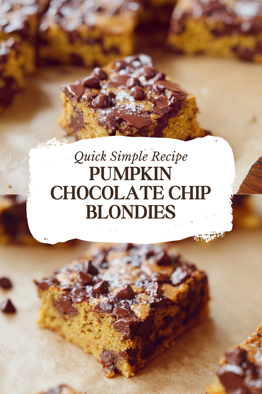 Pumpkin Chocolate Chip Blondies