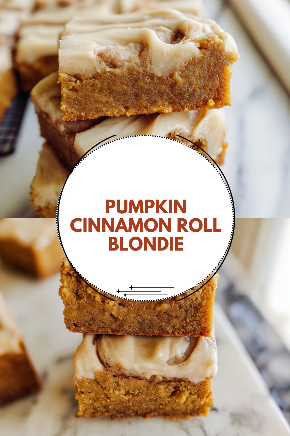 Pumpkin Cinnamon Roll Blondie