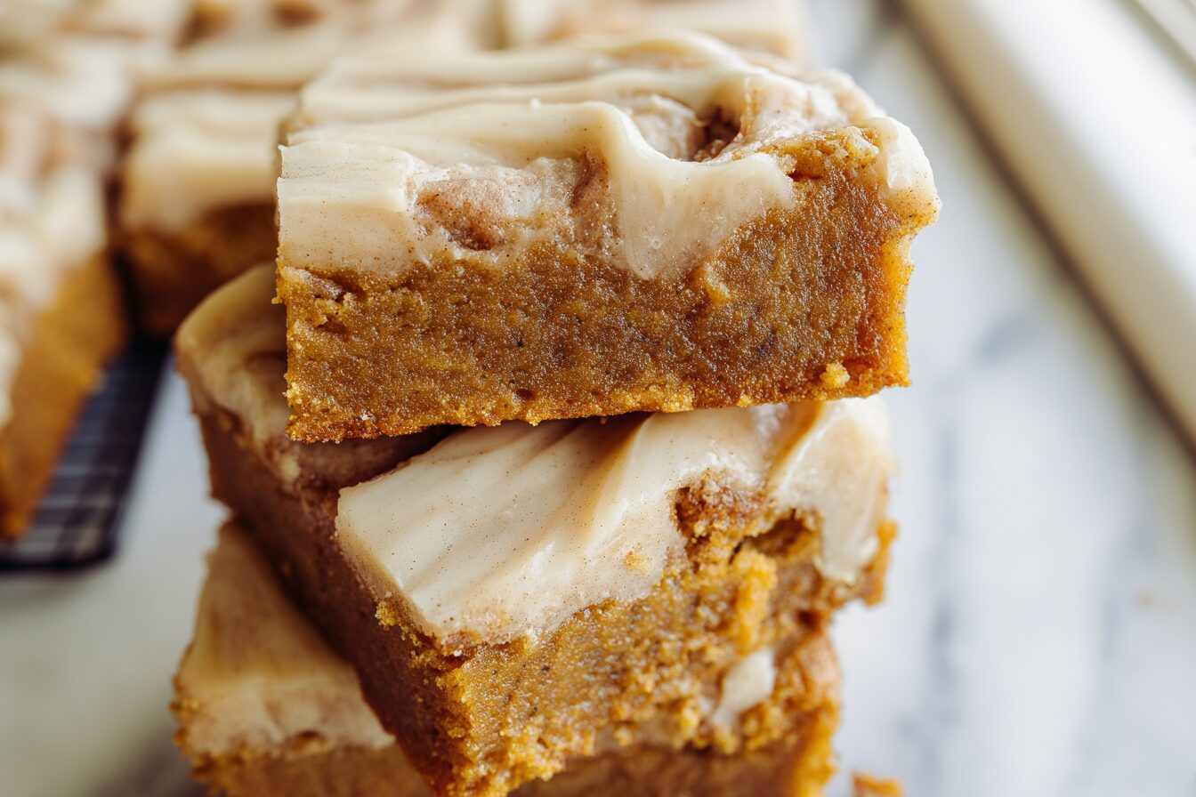 Pumpkin Cinnamon Roll Blondie