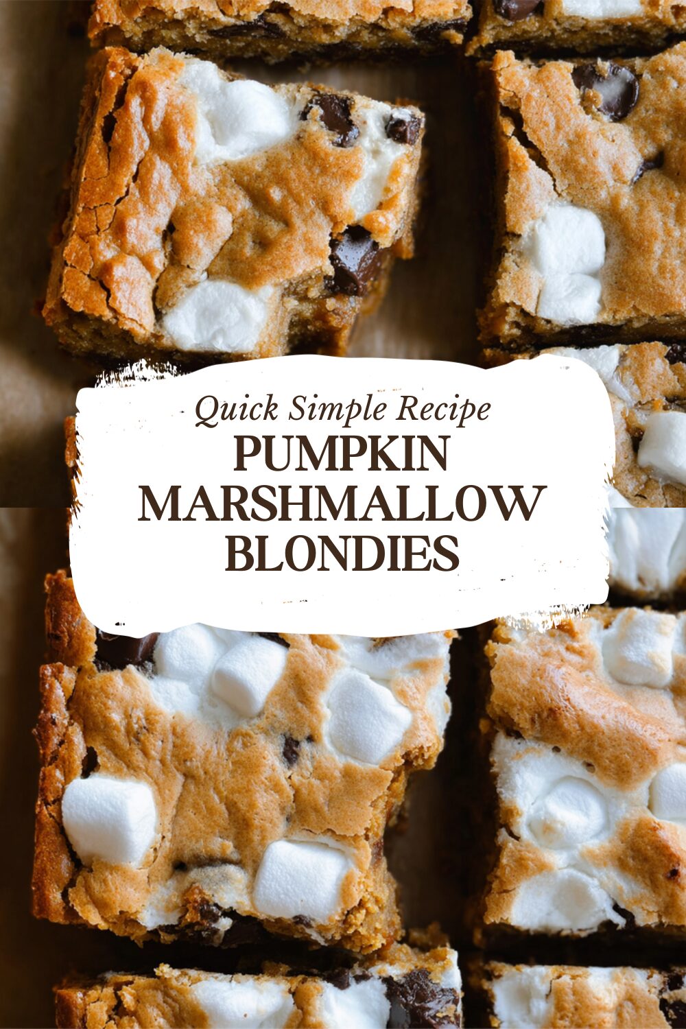 Pumpkin Marshmallow Blondies