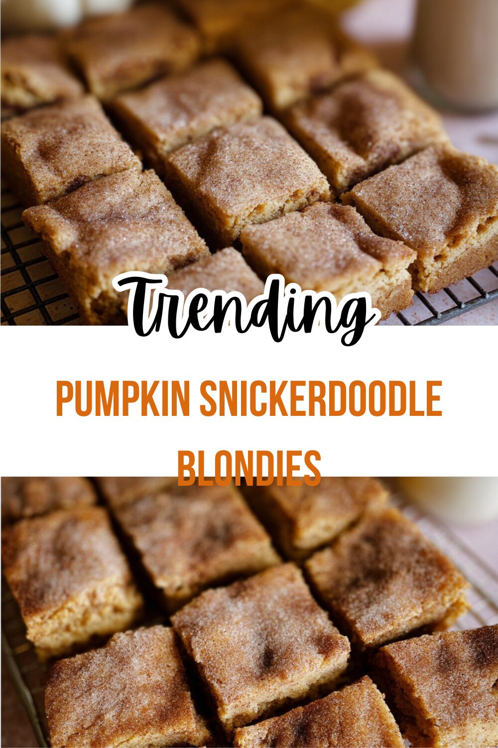 Pumpkin Snickerdoodle Blondies