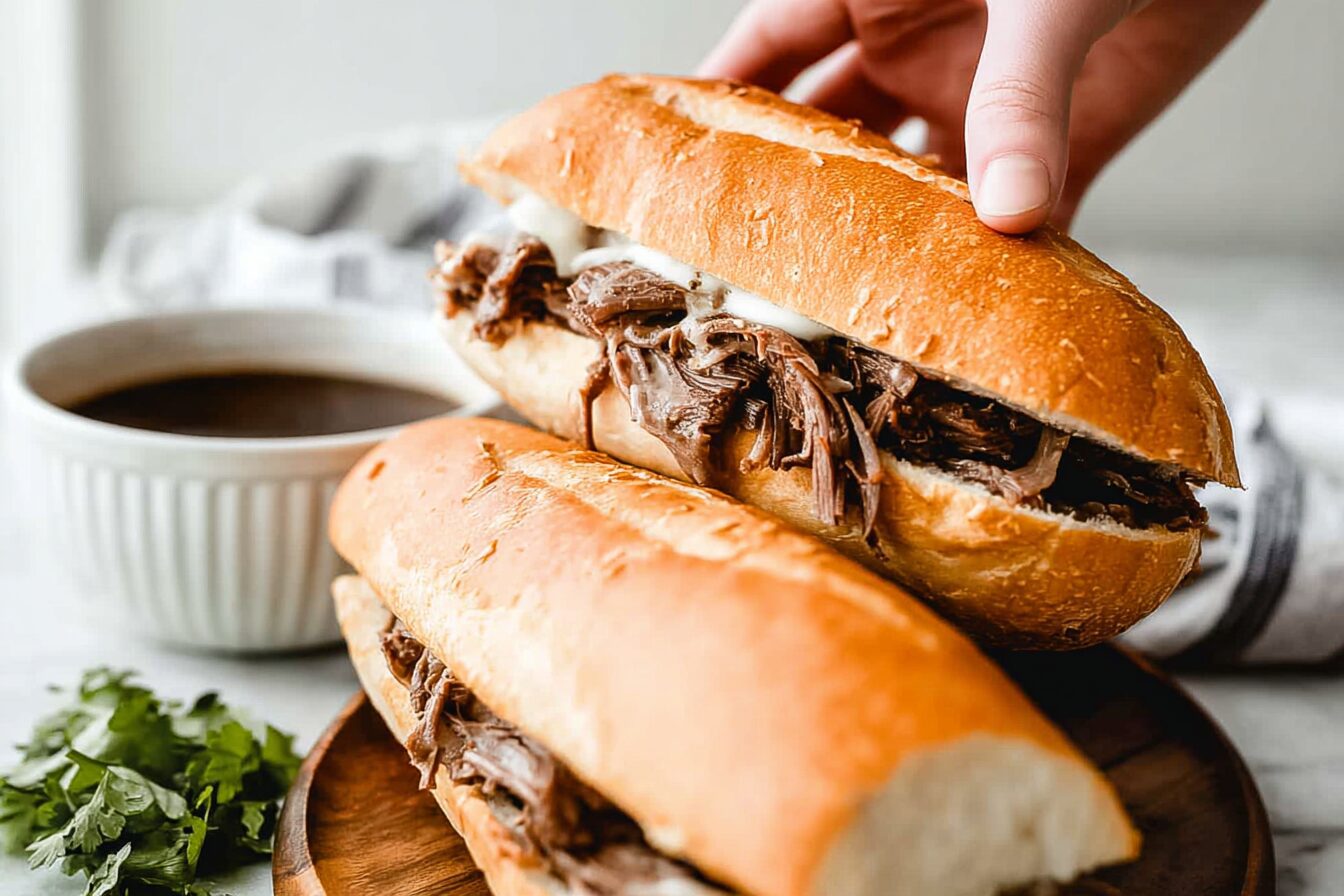Slow Cooker French Dip Sandwiches