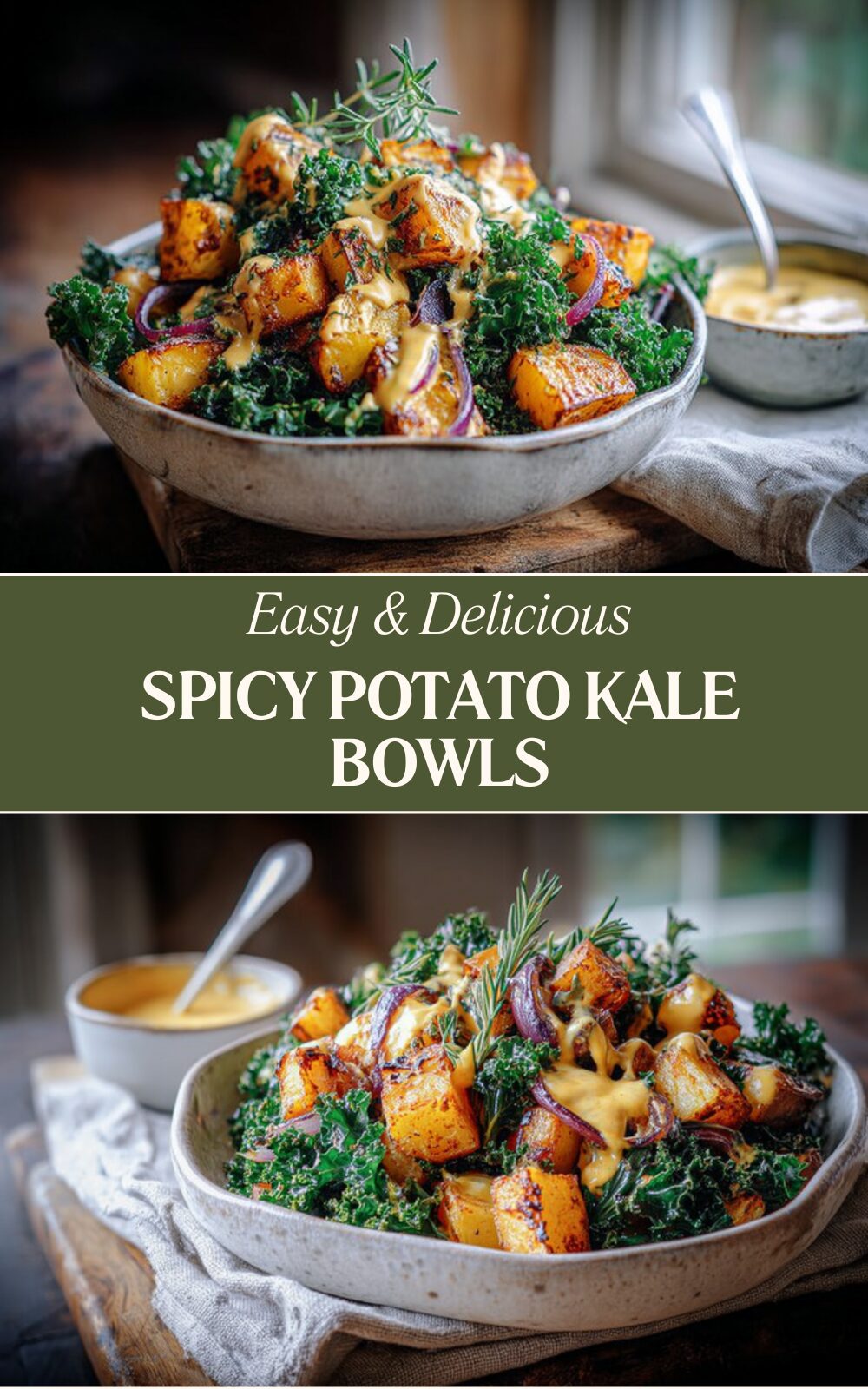 Spicy Potato Kale Bowls