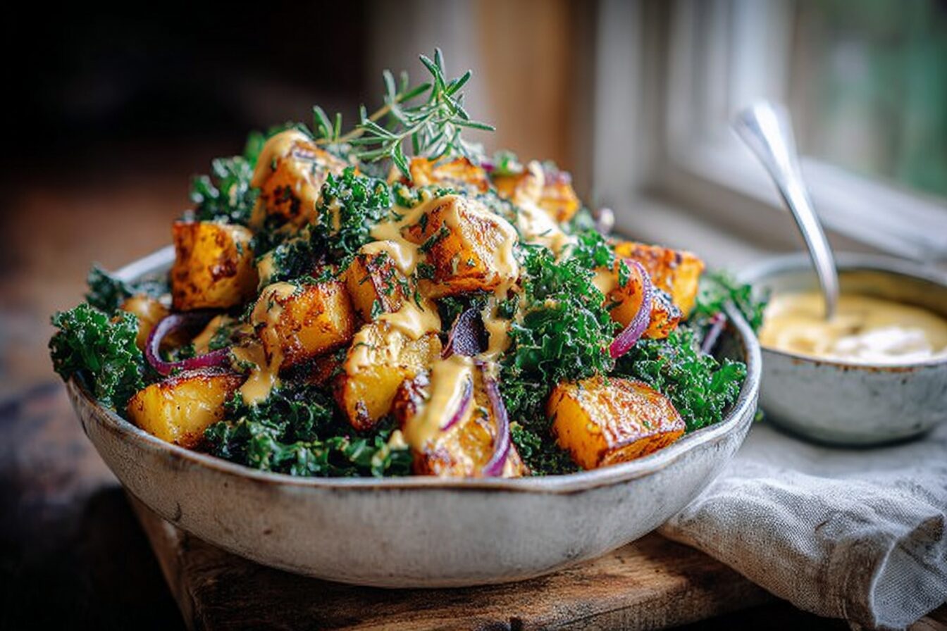 Spicy Potato Kale Bowls