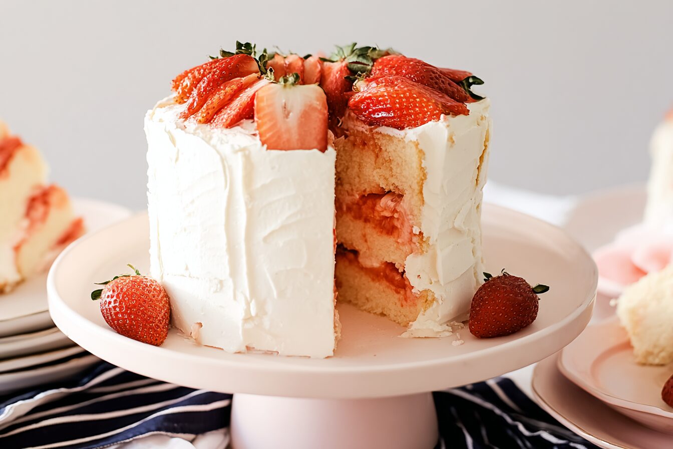 Strawberry Cheesecake Cake