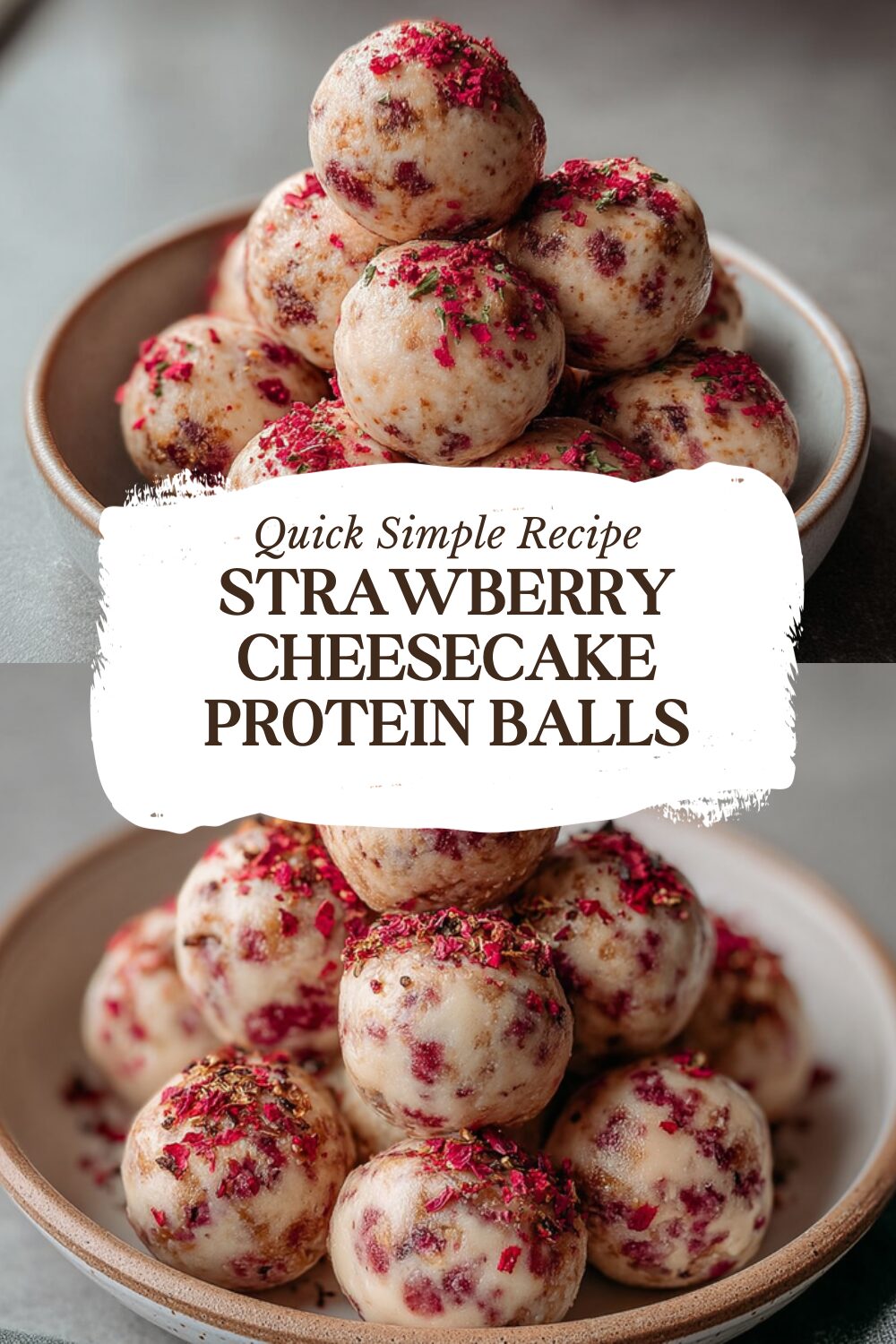 Strawberry Cheesecake Protein Balls