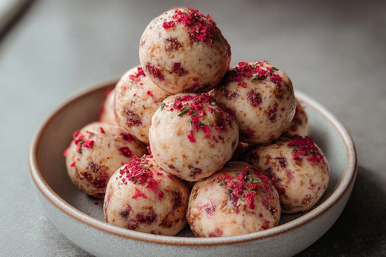 Strawberry Cheesecake Protein Balls