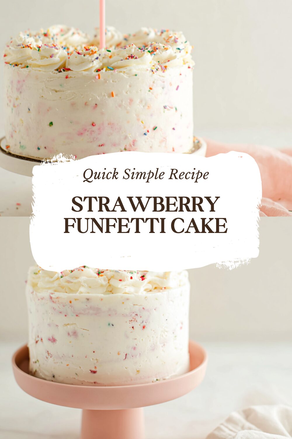 Strawberry Funfetti Cake