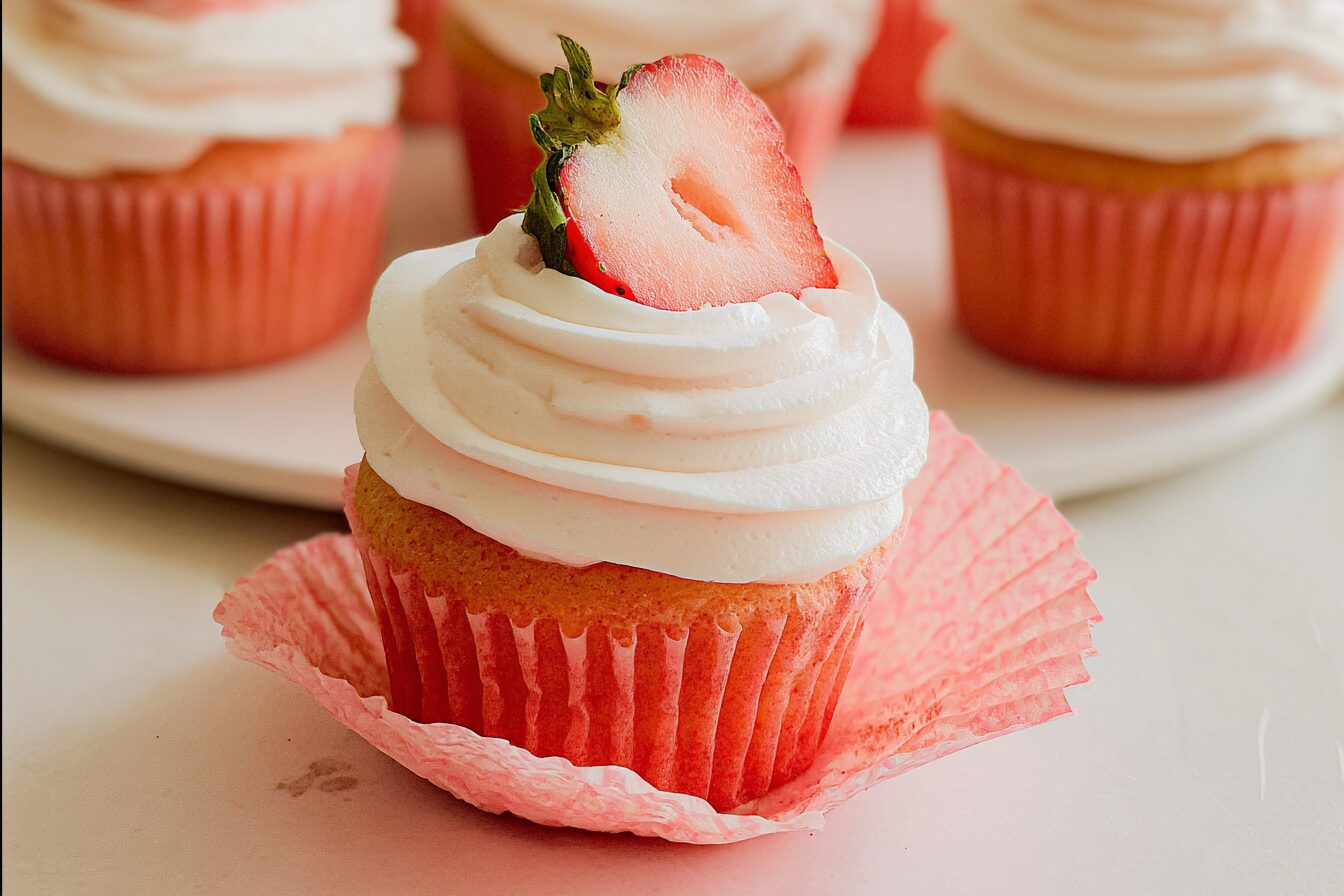 Strawberry Marshmallow Cupcakes