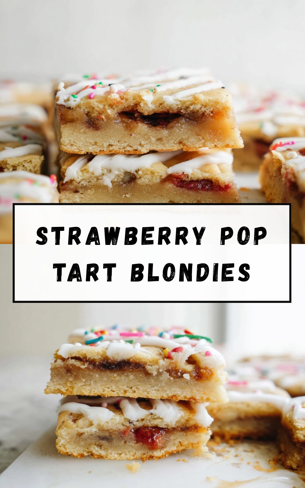 Strawberry Pop Tart Blondies