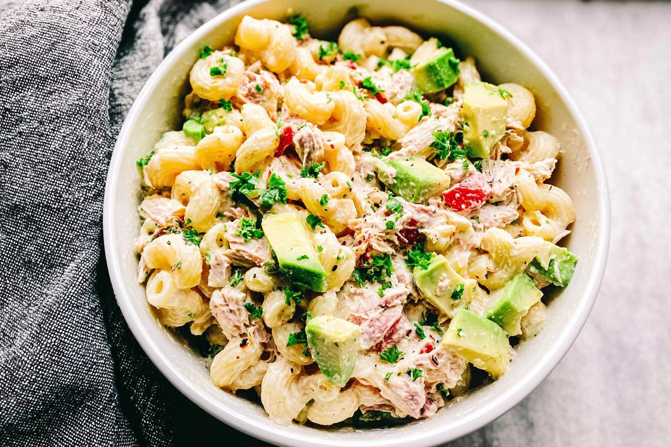 Tuna Avocado Macaroni Salad
