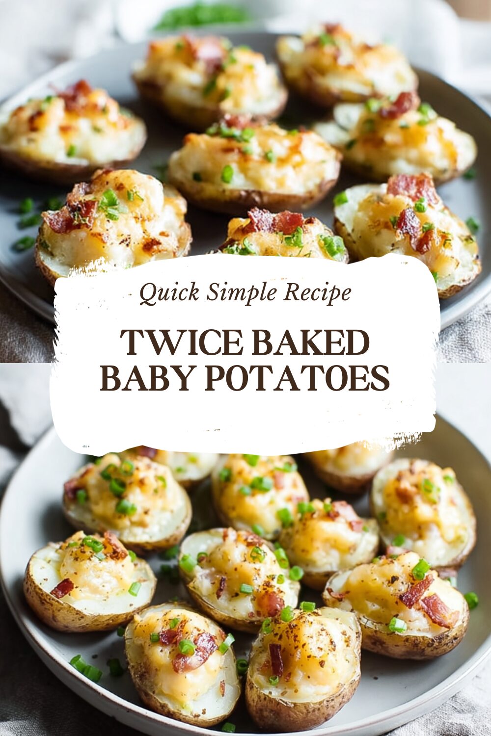 Twice Baked Baby Potatoes