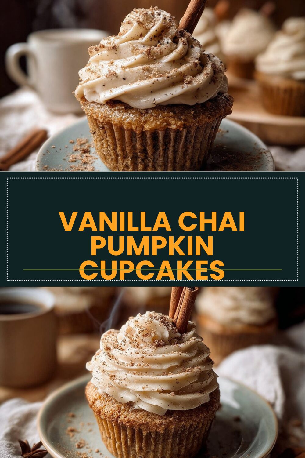 Vanilla Chai Pumpkin Cupcakes