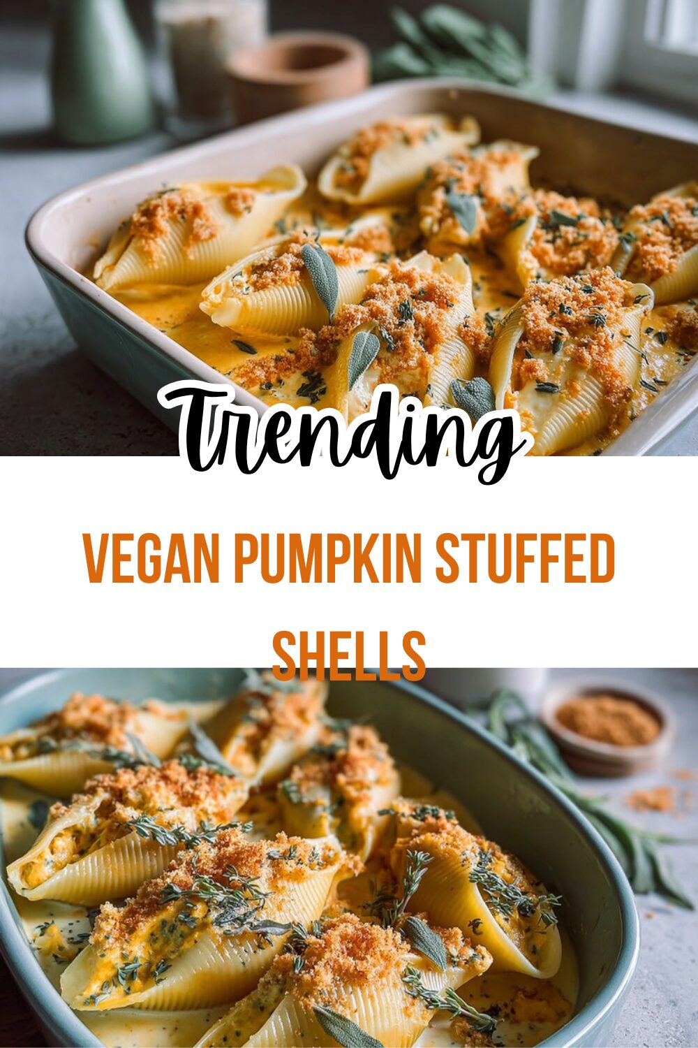 Vegan Pumpkin Stuffed Shells