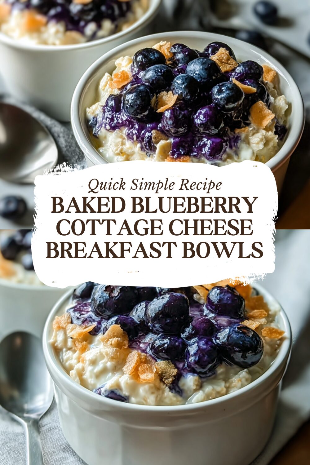 Baked Blueberry Cottage Cheese Breakfast Bowls