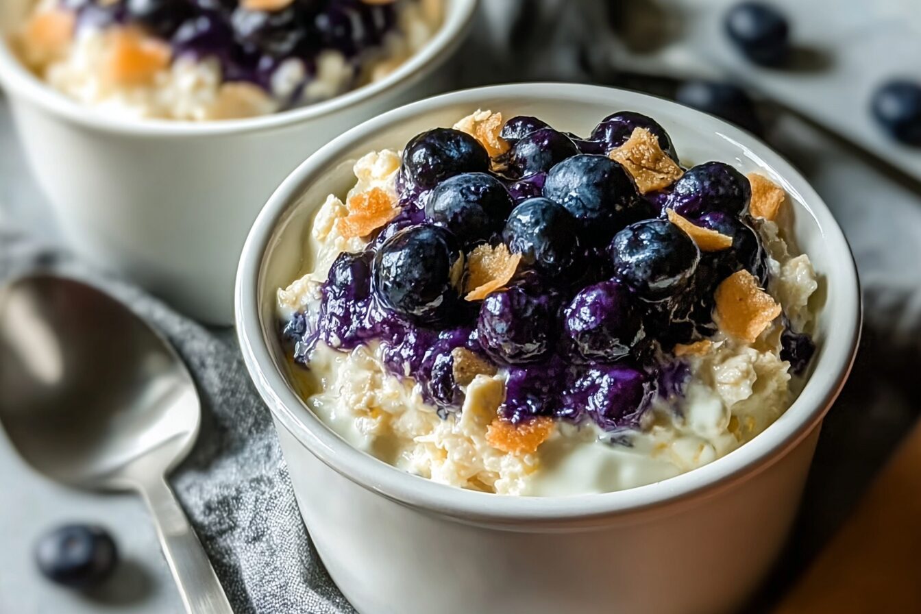 Baked Blueberry Cottage Cheese Breakfast Bowls