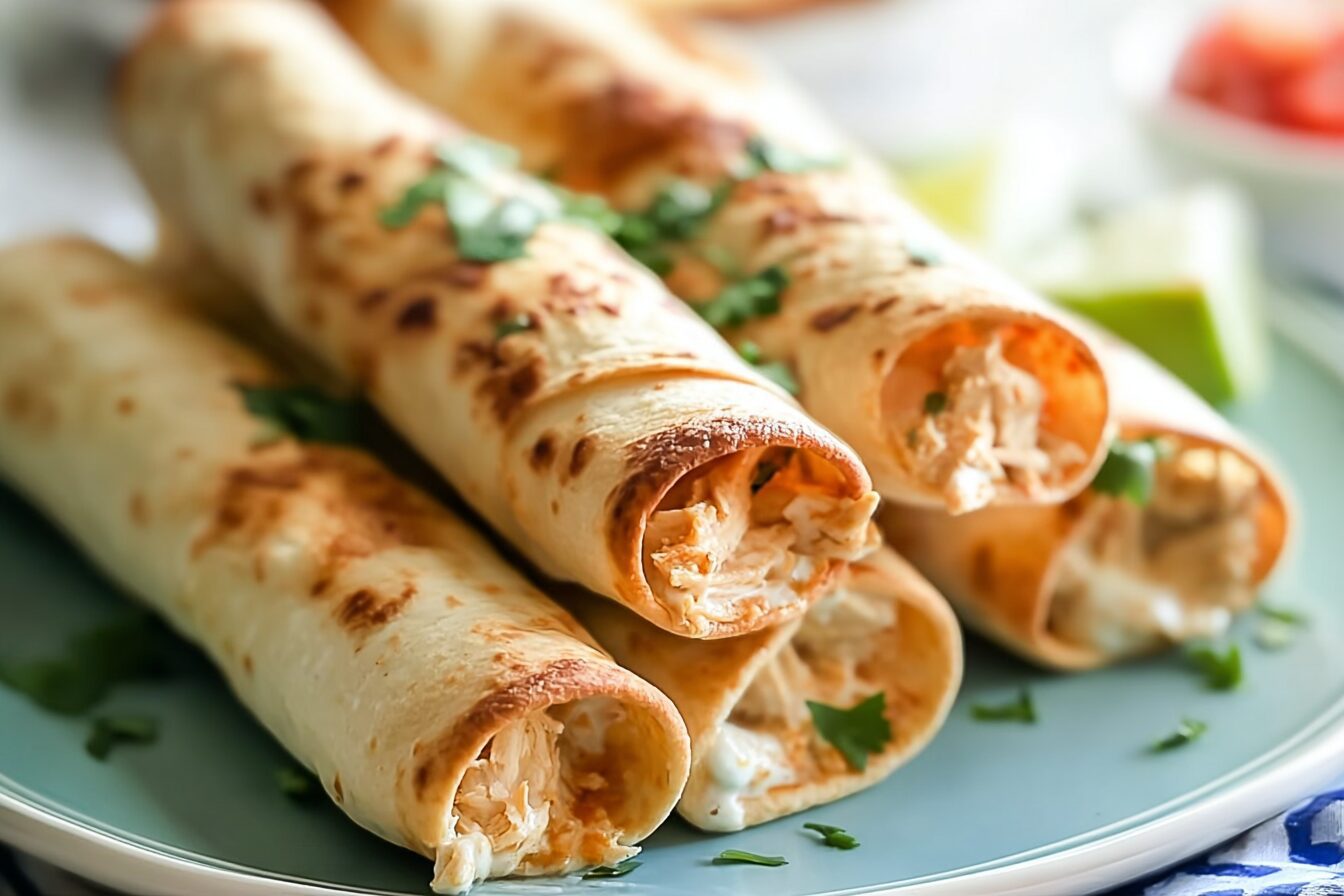 Baked Creamy Chicken Taquitos
