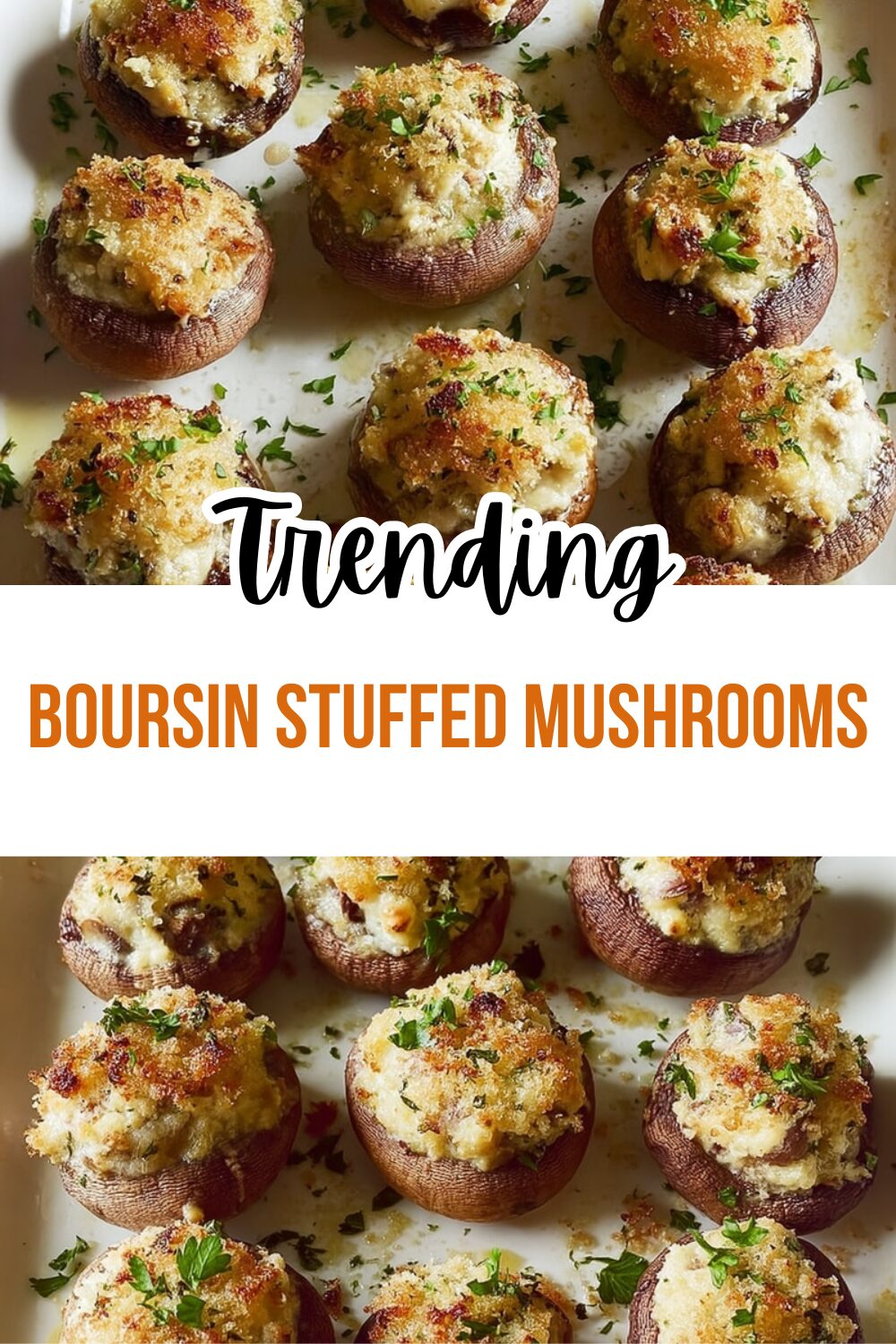 Boursin Stuffed Mushrooms