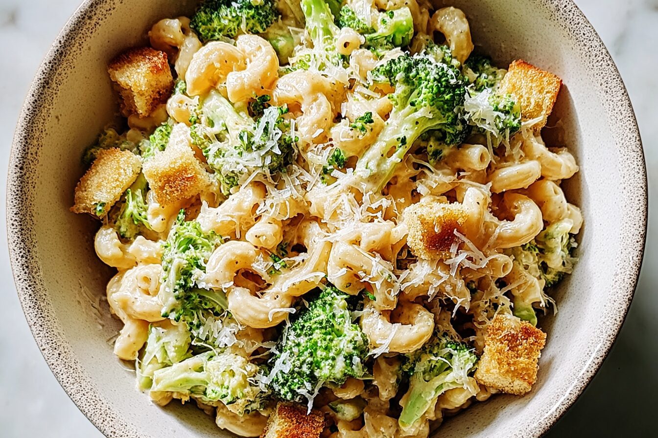 Broccoli Caesar Pasta Salad
