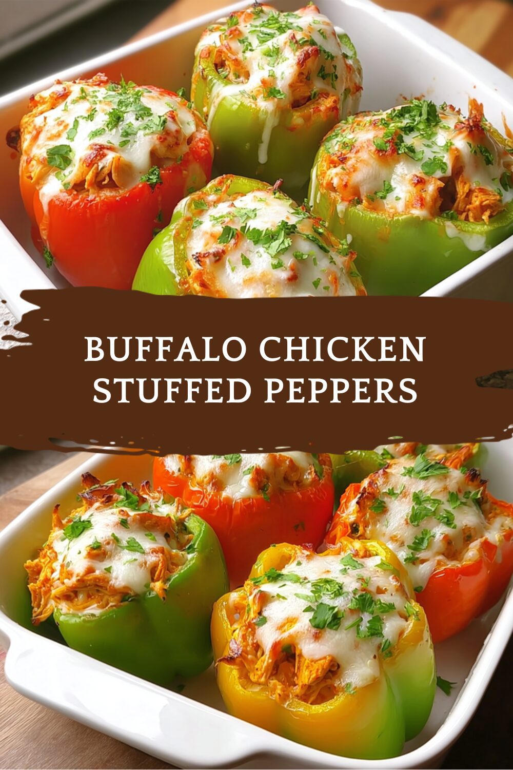 Buffalo Chicken Stuffed Peppers