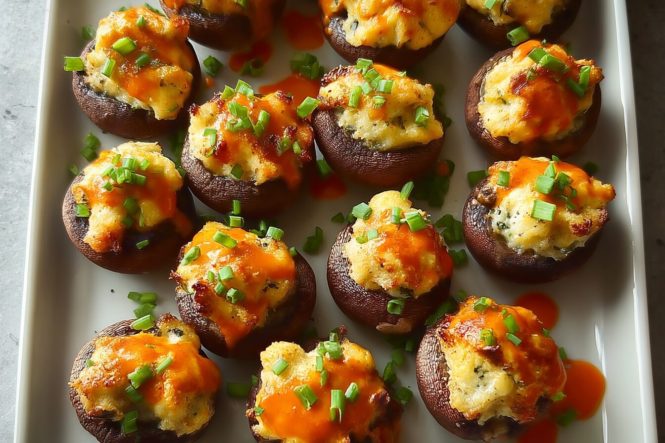 Buffalo Stuffed Mushrooms