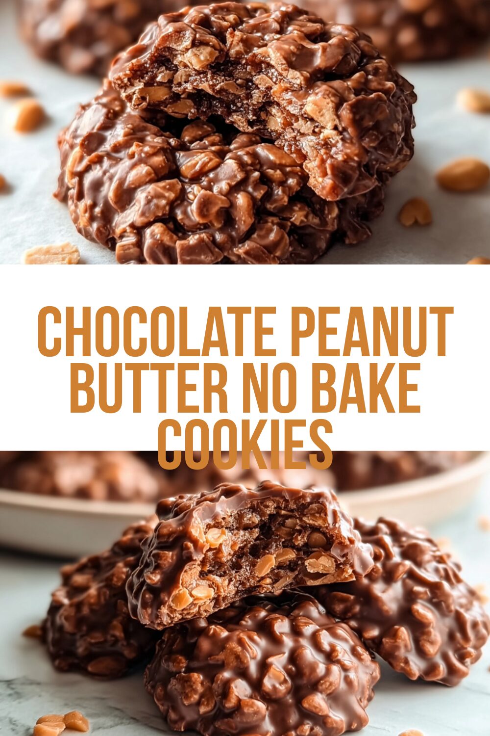 Chocolate Peanut Butter No Bake Cookies