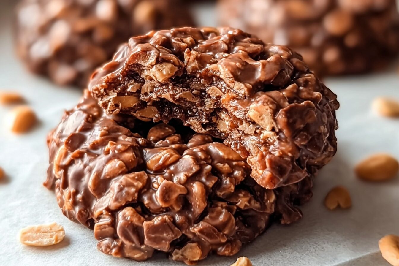 Chocolate Peanut Butter No Bake Cookies