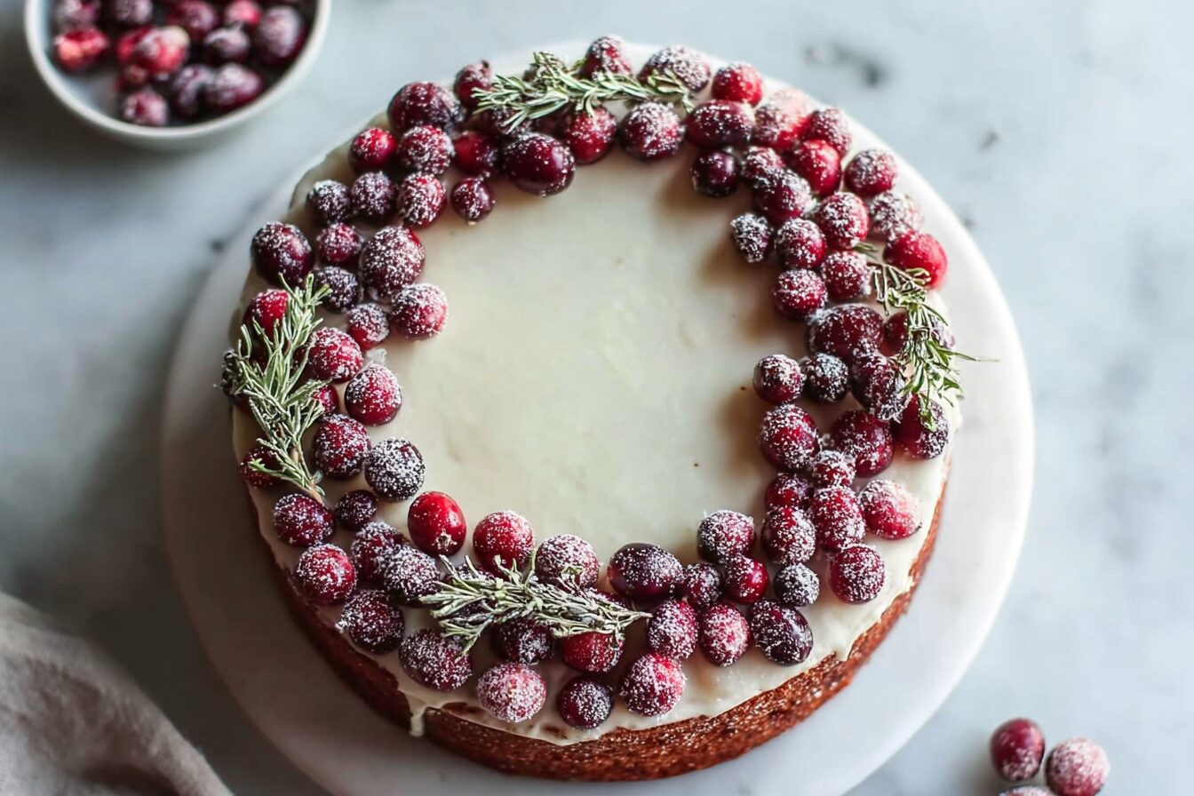 Cranberry Wreath Cake