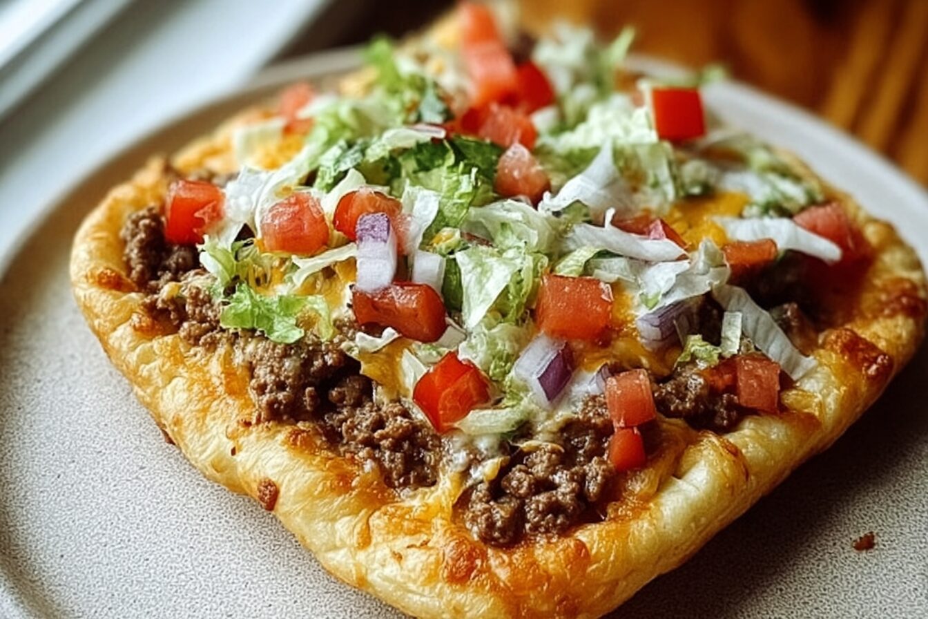Crescent Roll Taco Pizza