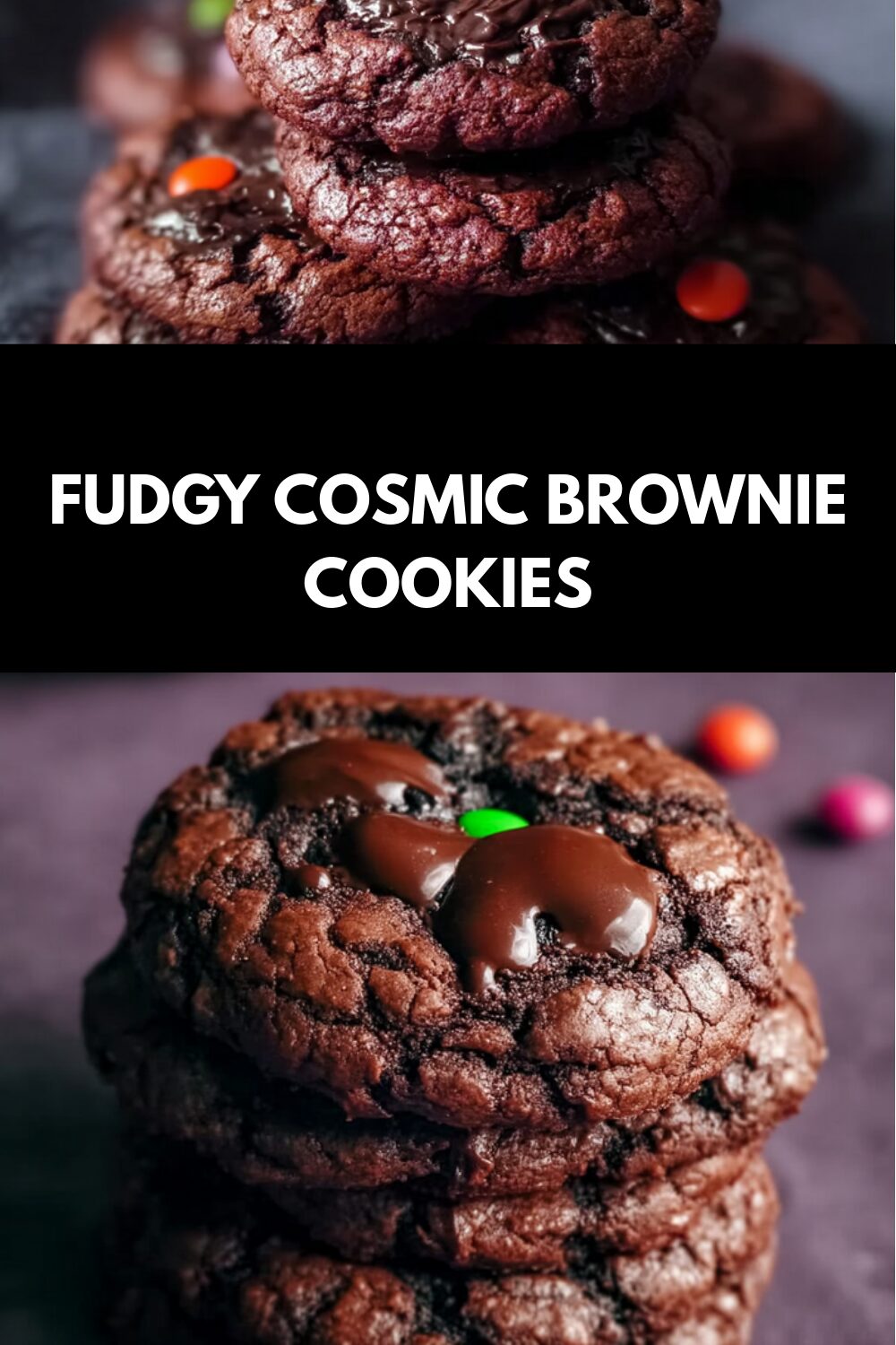 Fudgy Cosmic Brownie Cookies