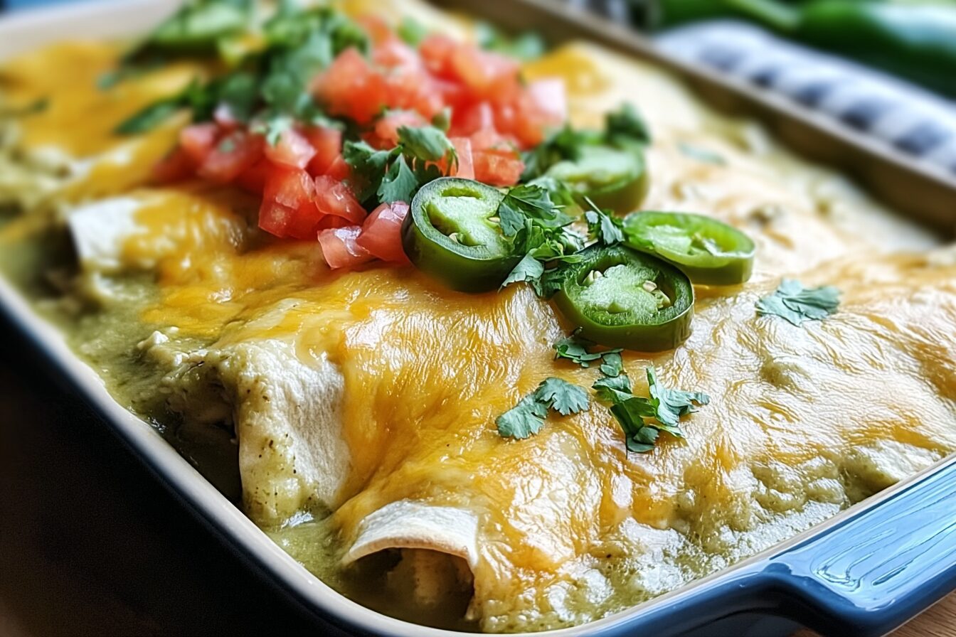 Green Chili Chicken Enchiladas