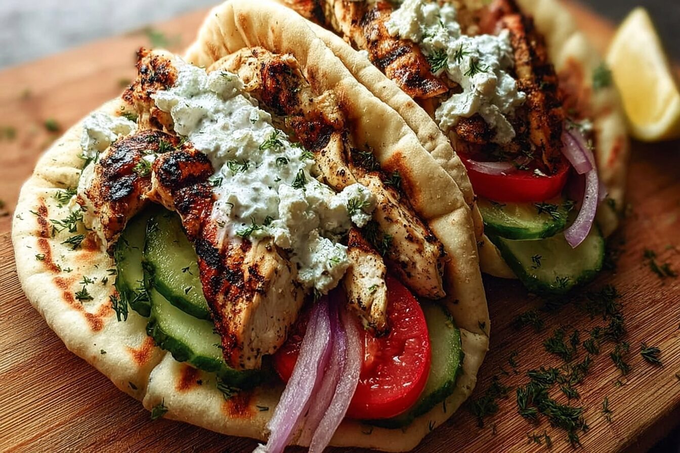 Grilled Greek Chicken Gyros