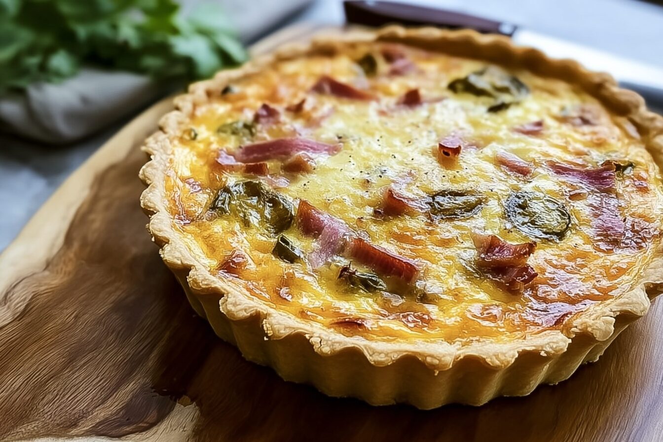 Hatch Chile Ham Quiche