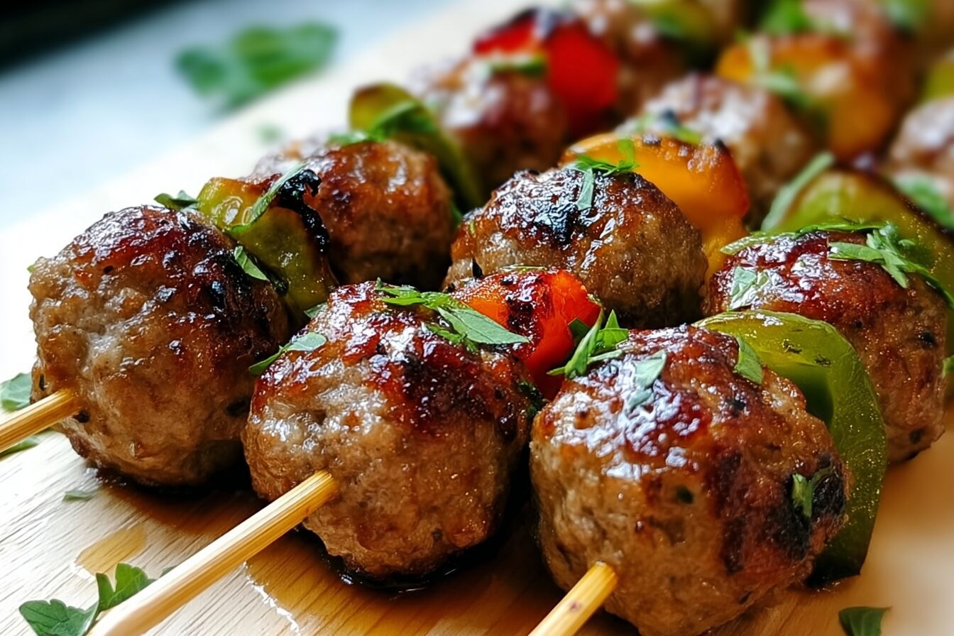 Herbed Meatball Skewers