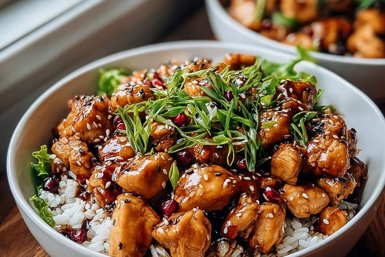 Honey Garlic Chicken Bowls