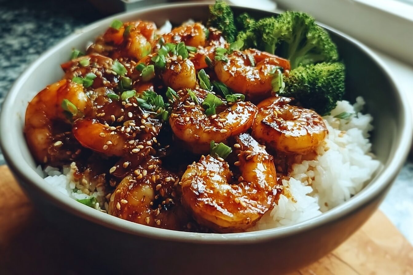 Honey Garlic Shrimp Bowls