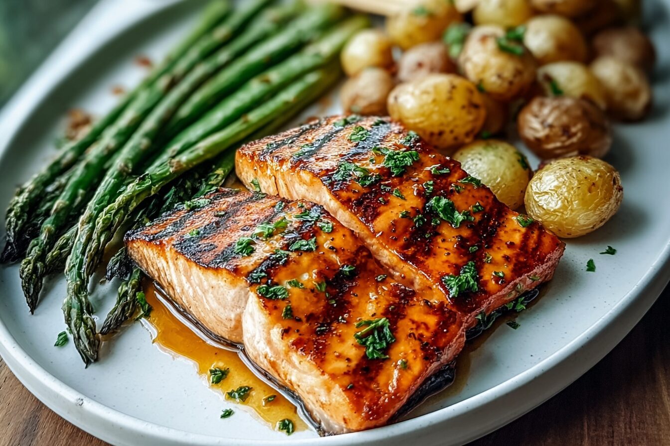 Honey Glazed Grilled Salmon