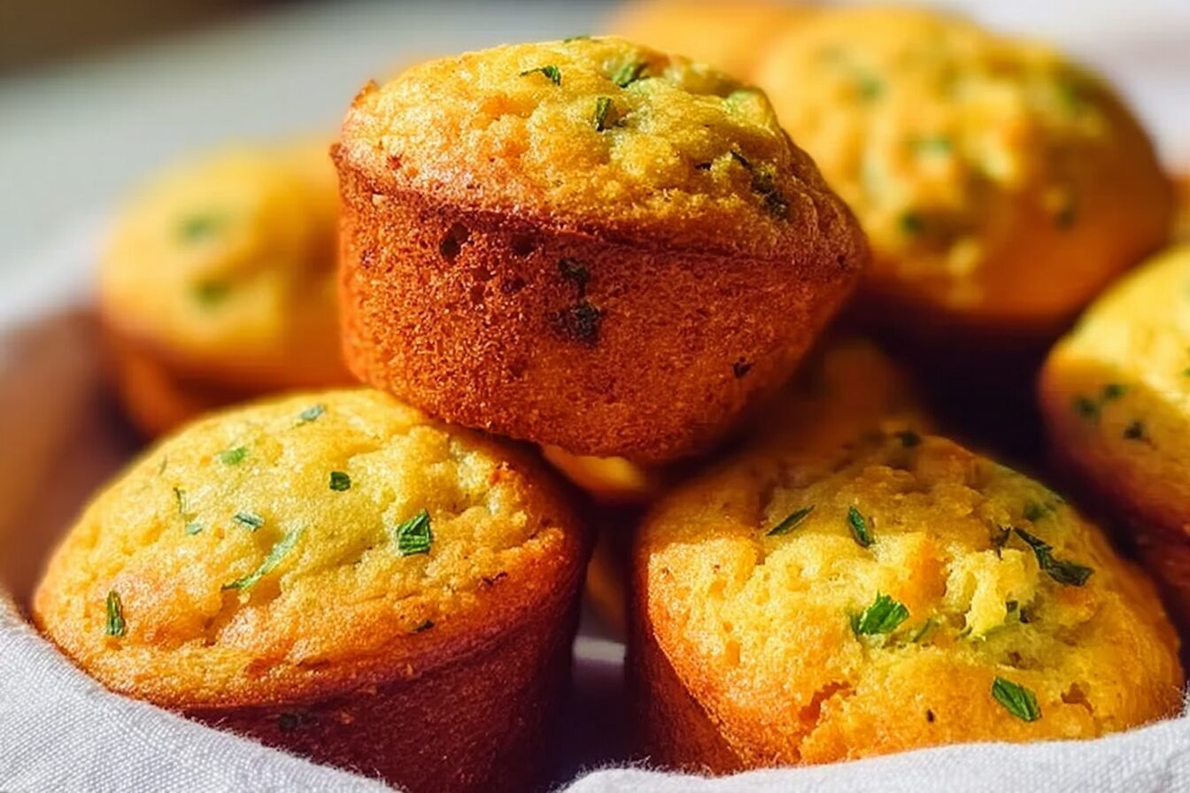 Jalapeno Cheddar Cornbread Muffins